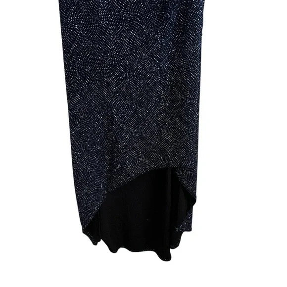 Vintage City Triangles Y2K One Shoulder Glitter Cocktail Dress-Size Large